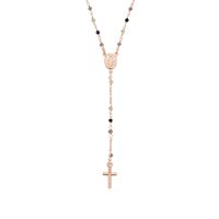 Collier Amen Femme Rosari in Argent Cristallo CRO10RGTOVE4